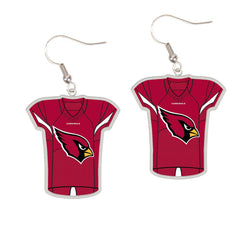 Arizona Cardinals Earrings Jersey Style Carded - Special Order