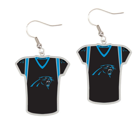 Carolina Panthers Earrings Jersey Style Carded - Special Order