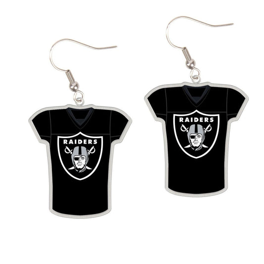 Las Vegas Raiders Earrings Jersey Style Carded - Special Order
