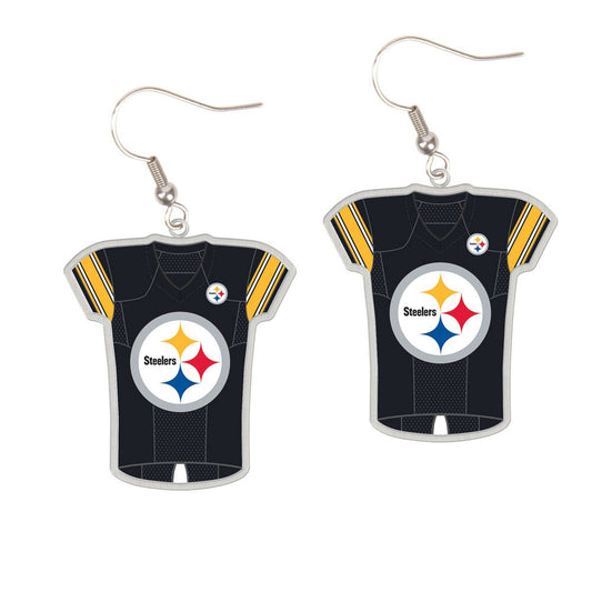 Pittsburgh Steelers Earrings Jersey Style Carded - Special Order