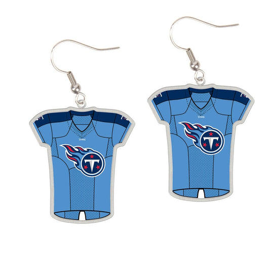 Tennessee Titans Earrings Jersey Style Carded - Special Order