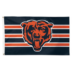 Chicago Bears Flag 3x5 Deluxe Stripes Design Special Order