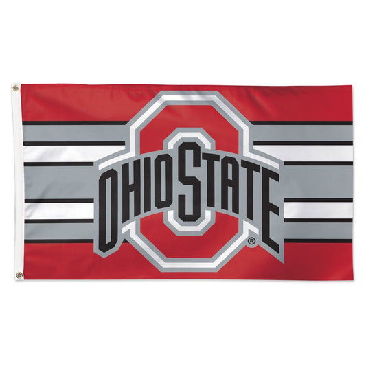 Ohio State Buckeyes Falcons Flag 3x5 Deluxe Style Horizontal Stripe Special Order