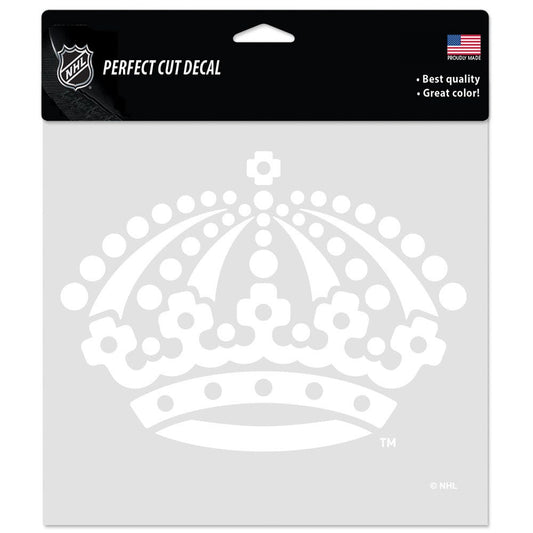 Los Angeles Kings Decal 8x8 Perfect Cut White