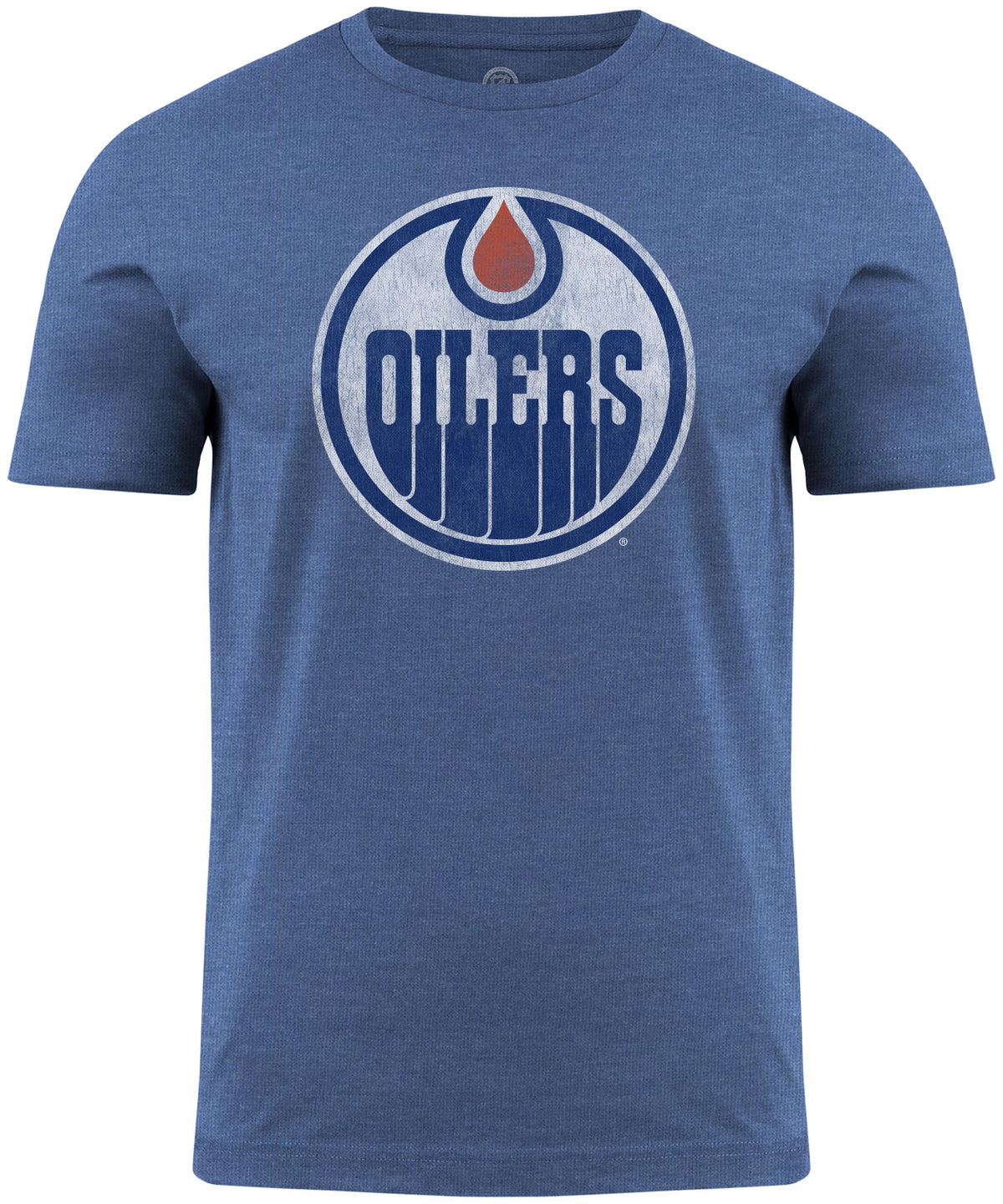 Edmonton Oilers NHL Distressed Logo Royal Blue T-Shirt