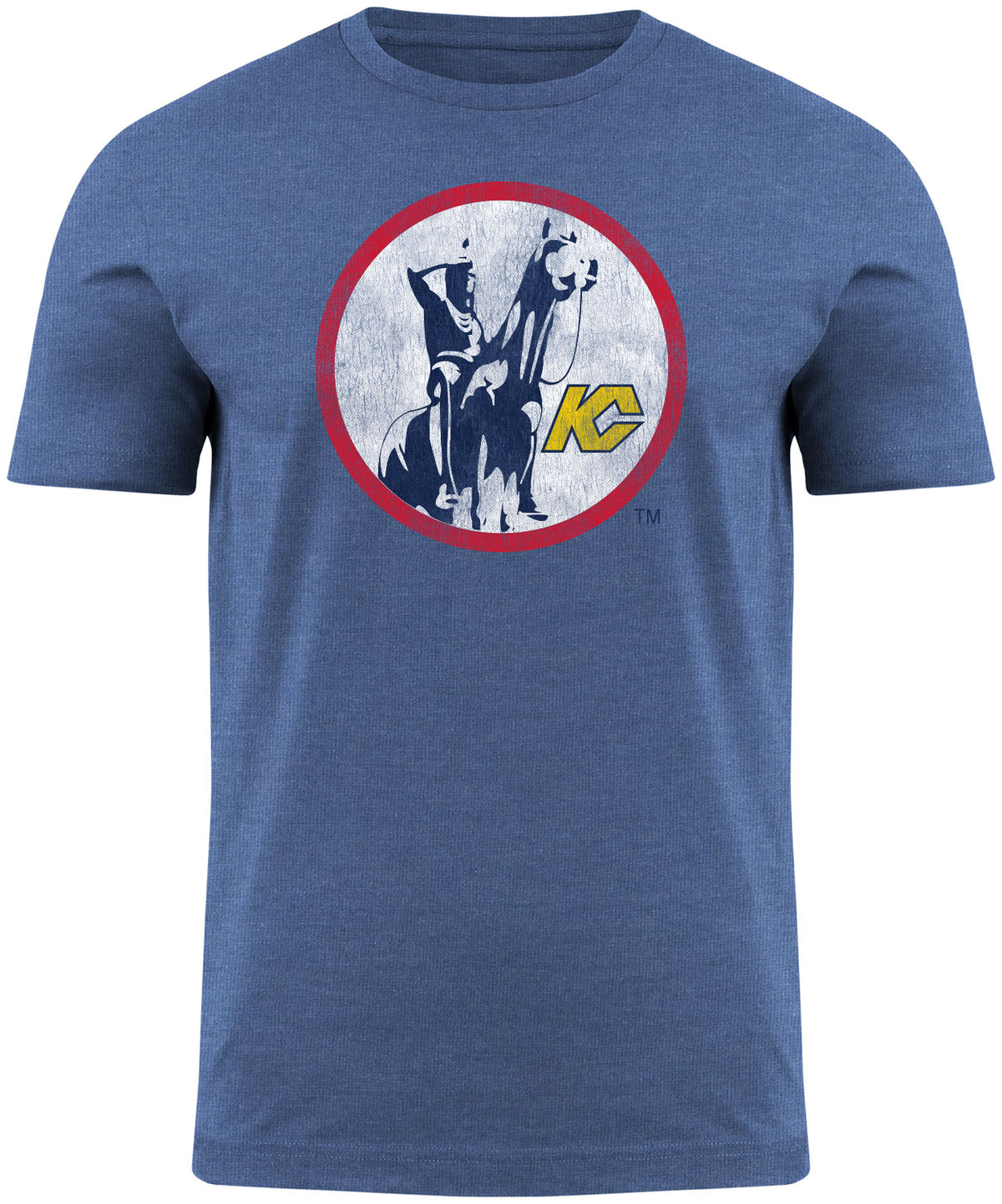 Kansas City Scouts NHL Distressed Logo Royal Blue T-Shirt