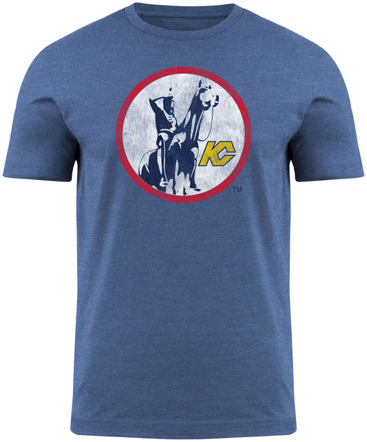 Kansas City Scouts NHL Distressed Logo Royal Blue T-Shirt