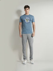 Pittsburgh Penguins NHL Distressed Logo Light Blue T-Shirt