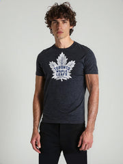 Toronto Maple Leafs NHL Distressed Logo Charcoal T-Shirt