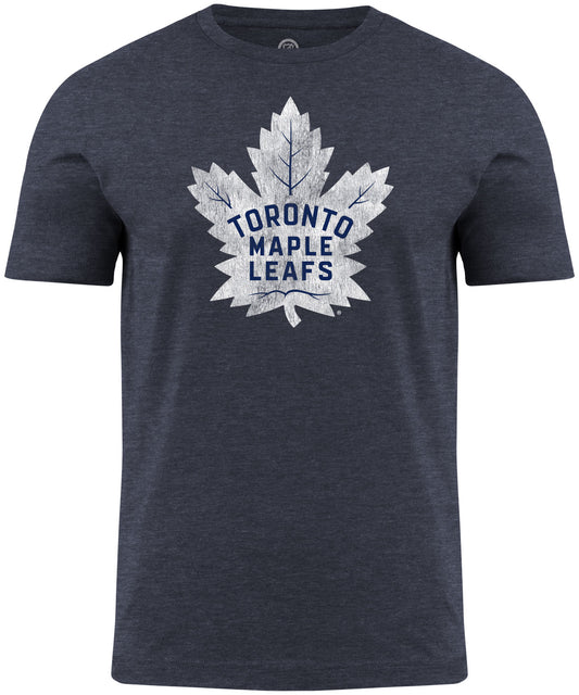Toronto Maple Leafs NHL Distressed Logo Navy T-Shirt