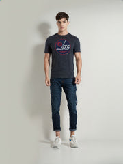 Winnipeg Jets NHL Distressed Logo Charcoal T-Shirt
