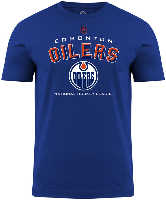 Edmonton Oilers NHL Bevel Royal Blue T-Shirt
