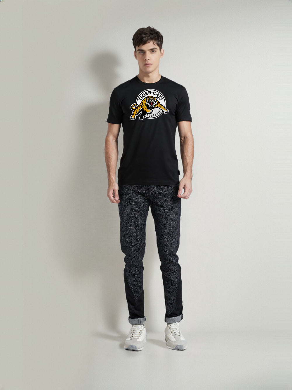 Hamilton Tiger-Cats CFL Bulletin Black Basic T-Shirt