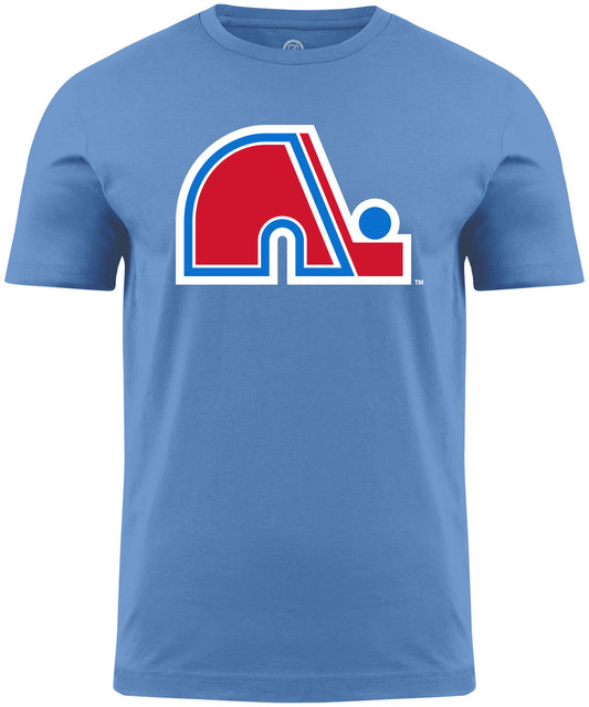 Quebec Nordiques NHL Primary Logo Light Blue T-Shirt