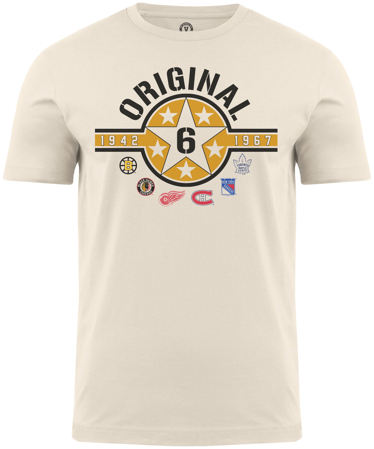 Original 6 NHL 5 Points Natural T-Shirt