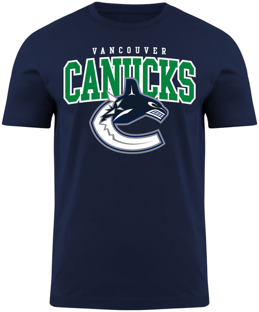 Vancouver Canucks NHL Back 2 Basics Navy T-Shirt