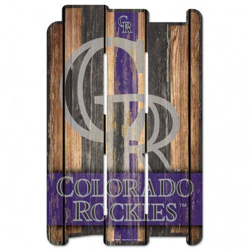 Colorado Rockies Sign 11x17 Wood Fence Style
