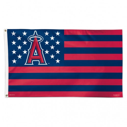 Los Angeles Angels Flag 3x5 Deluxe Style Stars and Stripes Design - Special Order
