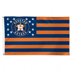 Houston Astros Flag 3x5 Deluxe Style Stars and Stripes Design - Special Order