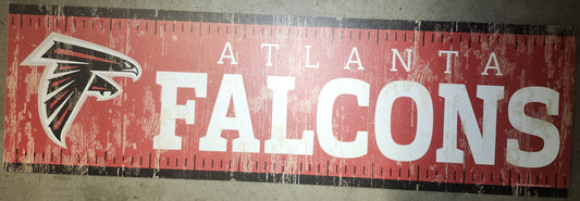 Atlanta Falcons Sign 9x30 Wood Yard Marker