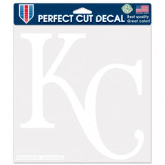 Kansas City Royals Decal 8x8 Die Cut White - Special Order