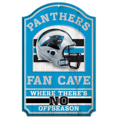 Carolina Panthers Sign 11x17 Wood Fan Cave Design - Special Order