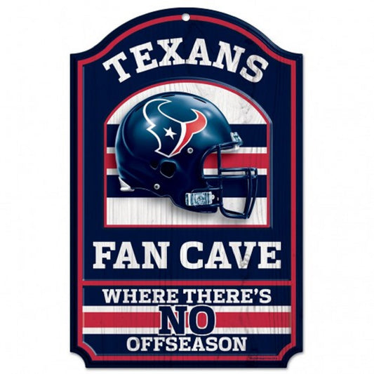 Houston Texans Sign 11x17 Wood Fan Cave Design - Special Order