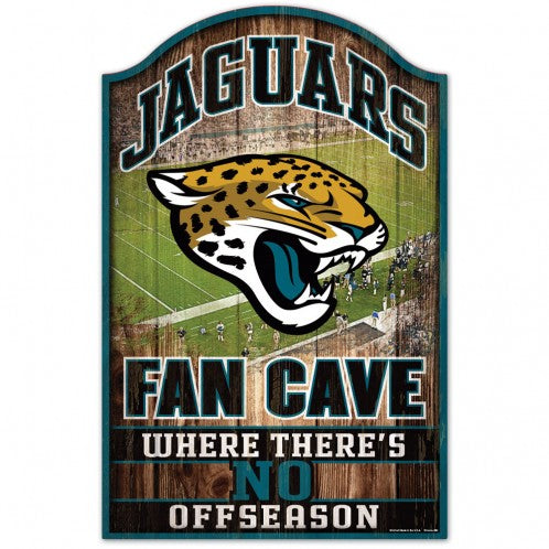 Jacksonville Jaguars Sign 11x17 Wood Fan Cave Design - Special Order