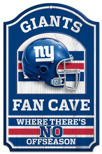 New York Giants Sign 11x17 Wood Fan Cave Design - Special Order