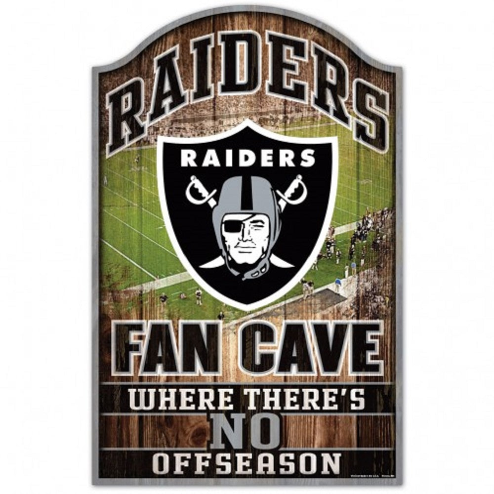 Las Vegas Raiders Sign 11x17 Wood Fan Cave Design - Special Order
