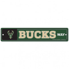 Milwaukee Bucks Sign 3.75x19 Plastic Street Style - Special Order