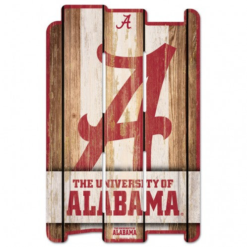 Alabama Crimson Tide Sign 11x17 Wood Fence Style - Special Order