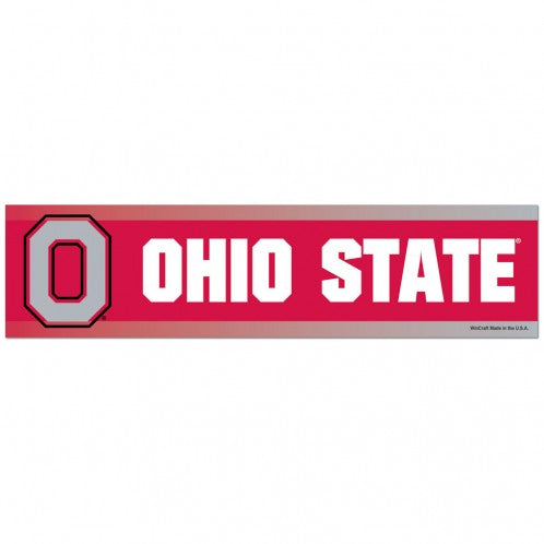 Ohio State Buckeyes Decal 3x12 Bumper Strip Style - Special Order