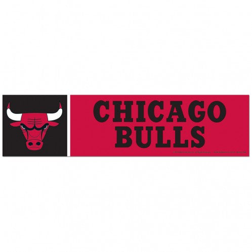 Chicago Bulls Decal 3x12 Bumper Strip Style