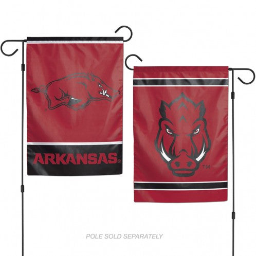 Arkansas Razorbacks Flag 12x18 Garden Style 2 Sided - Special Order