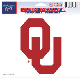 Oklahoma Sooners Decal 5x6 Ultra Color