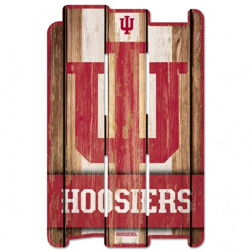 Indiana Hoosiers Sign 11x17 Wood Fence Style - Special Order