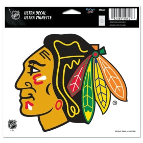 Chicago Blackhawks Decal 5x6 Ultra Color - Special Order