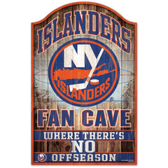 New York Islanders Sign 11x17 Wood Fan Cave Design - Special Order