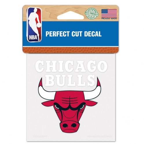 Chicago Bulls Decal 4x4 Perfect Cut Color - Special Order