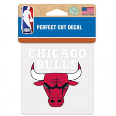 Chicago Bulls Decal 4x4 Perfect Cut Color - Special Order
