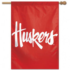 Nebraska Cornhuskers Banner 28x40 Vertical Logo Design - Special Order