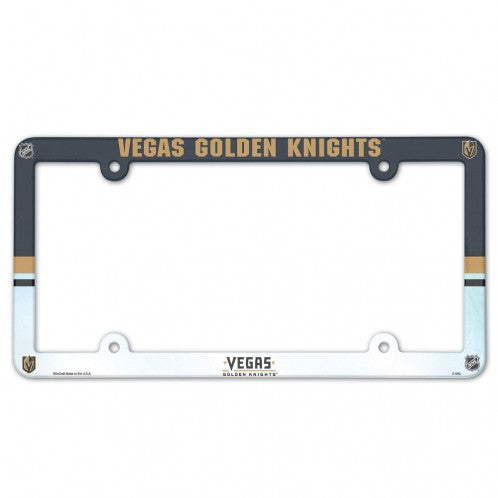 Vegas Golden Knights License Plate Frame Full Color Style - Special Order