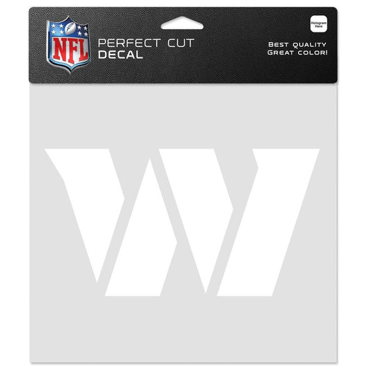 Washington Commanders Decal 8x8 Perfect Cut White - Special Order