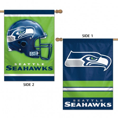 Seattle Seahawks Banner 28x40 Vertical 2 Sided - Special Order