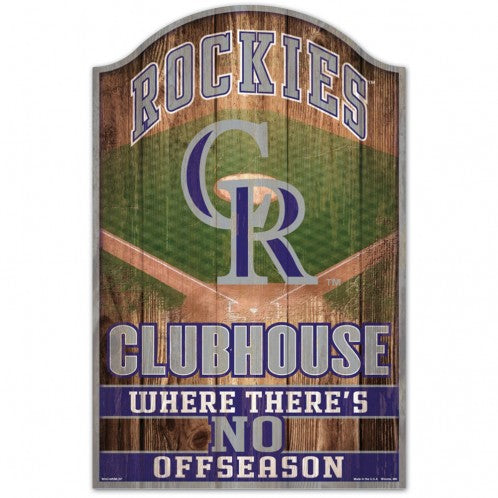 Colorado Rockies Sign 11x17 Wood Fan Cave Design - Special Order