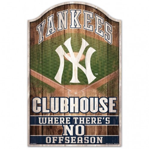 New York Yankees Sign 11x17 Wood Fan Cave Design - Special Order