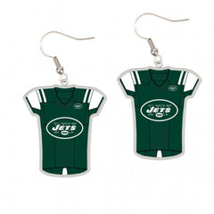 New York Jets Earrings Jersey Style Carded - Special Order