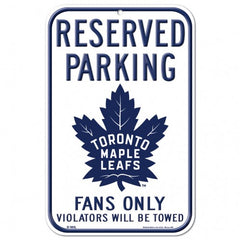 Toronto Maple Leafs Sign 11x17 Plastic Reserved Parking Style - Special Order
