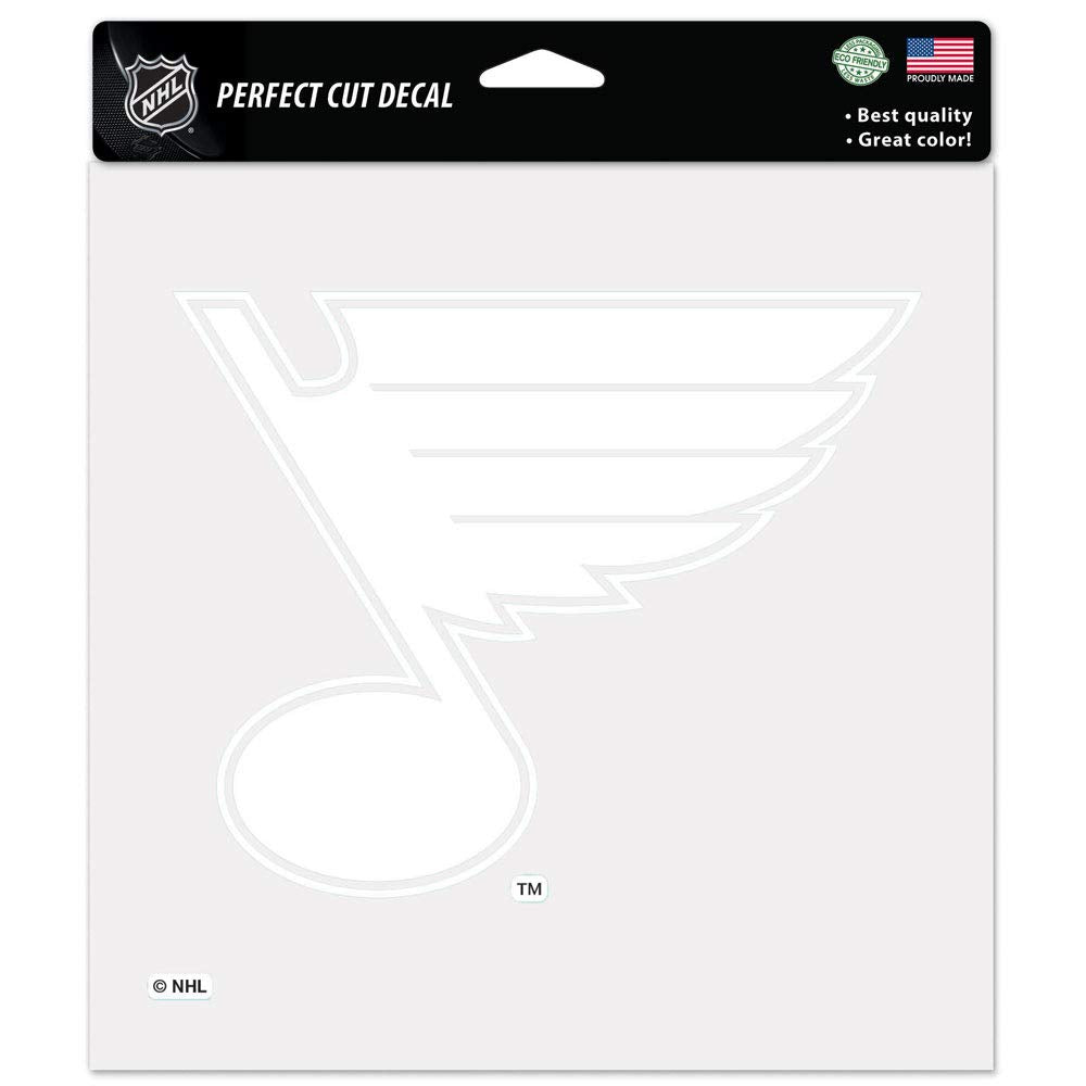 St. Louis Blues Decal 8x8 Perfect Cut White - Special Order